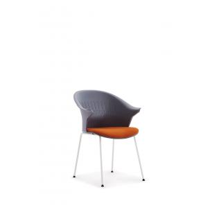 Modern PP Fiber Plastic Waiting / Training Room Chairs With Cotton Pad