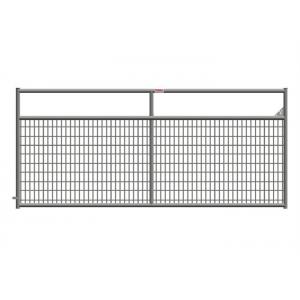 Weather Resistant 10 Ft Metal Farm Gate , Wire Filled Steel Tube Farm Gates