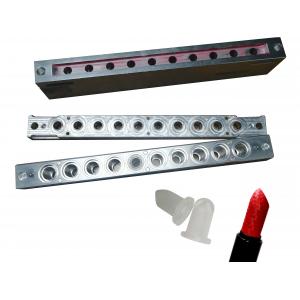 China 10 Cavities Half Silicone Lipstick Lip Stick Metal Aluminum Mold supplier