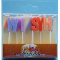 China 100% Paraffin 5 Colors Letter Birthday Candles Party Festival Use on sale