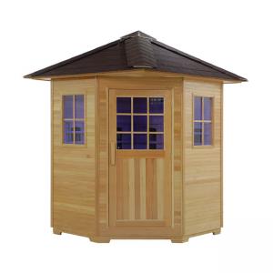 China ISO9000 Outdoor 5 Person Sauna Wood Dry Infrared Sauna Outside supplier