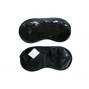 China Shining Black eye sleep cover With Satin Material And Paillette For Home Use supplier