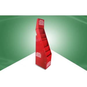 China Books / Brochure / Magazine Pop Cardboard Display Stand In Red Color supplier