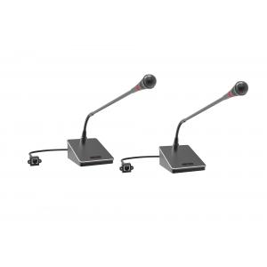 Compatible AES67 PoE Powered Microphone , Network Dante Gooseneck Microphone For Conference