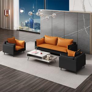 PU Leather Executive Office Sofa For Living Room Waiting Room Multipurpose