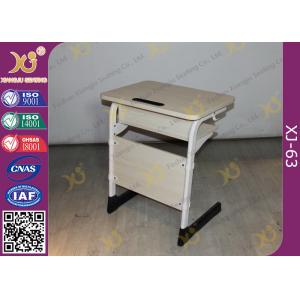 Epoxy Powder Coated Student Desk And Chair Set , Childrens School Desk And Chair