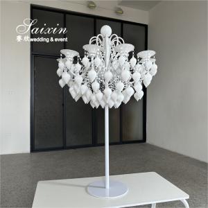 New Design Gorgeous Wedding Decorative White Chandelier Candelabra For Centerpieces