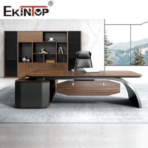 Подгонянная твердая деревянная офисная мебель устанавливает современный набор картотеки стола стиля