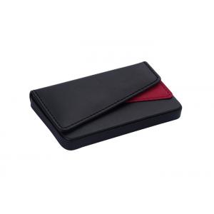 China Magnetic Closure Personalised Card Holder Fabric PU Leather Card Case supplier