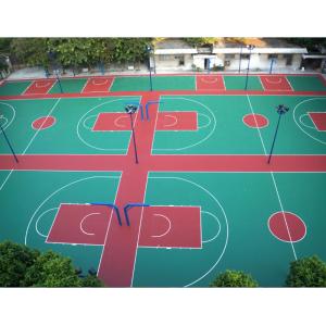 China Resurface Basketball Sport Court For Table Tennis , Outdoor Rubber Basketball Flooring supplier