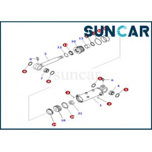 Blade Cylinder Seal Kit 707-98-30550 7079830550 For PC35MR-3 Komatsu Blade Cylinder Service Kit