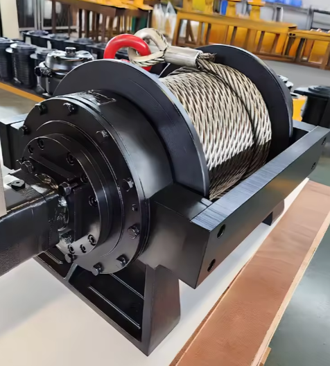 China 22 Layer Hydraulic Winch 1-60 Ton Pull Force 50 Ft Cable Length Ideal for Heavy-Duty Applications wholesale