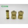 China El sistema de cobre amarillo del conector de la manguera, 2 rápidos conecta el acoplamiento de manguera para amplía el tubo wholesale