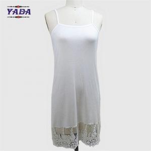 China Ladies viscose spandex straps full slip t- shirt dress women plus size wholesale fashion dresses for underwear supplier