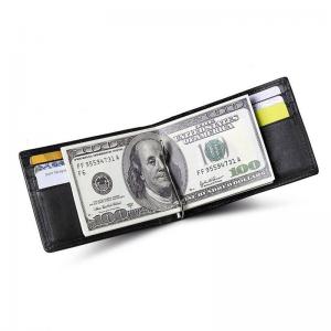 China 11.8x8.3cm PSD RFID Leather Wallet , PDF Mens Bifold Wallet With Money Clip supplier