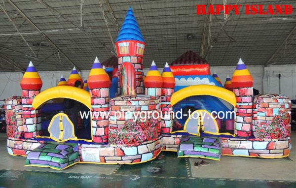 El nuevo diseño embroma el castillo inflable con el PVC de 0.55m m para el parque de atracciones RQL-00203