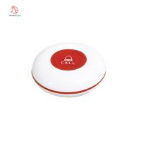 China Cheap and discount  wireless  433.92Mhz white round single key restaurant service table waiter caller on sale