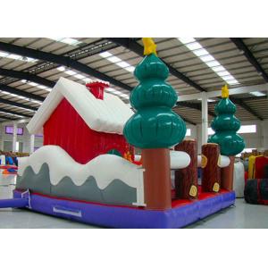 Merry Christmas New Inflatable Santa Claus Bouncer House For Kids Playground