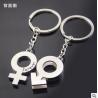 China Love Theme 3D Custom Steel Engraved Keychains For Couples , Anniversary Gift wholesale