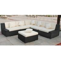 China Outdoor Rattan Furniture , Garden Sectional Sofa Set With Ottoman on sale