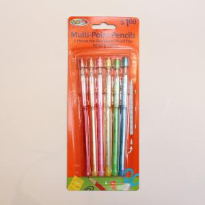 China Transparent color the dollar pattern Standard Non-Sharpening Pencil 9 leads for kids supplier