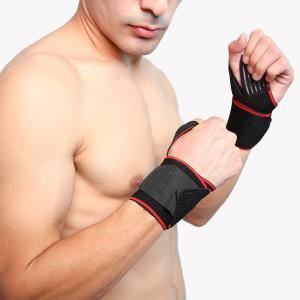 China Spandex Wrist Support Band , OEM Weightlifting Wrist Wraps With Thumb Loops supplier