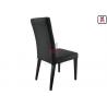 China Urban-Style Metal Frame Black Leatherette Padded Armless Dining Chair wholesale