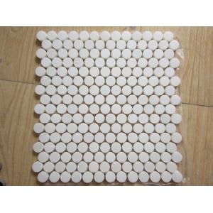 China White Black Penny Grey Mosaic Floor Tiles , Various Patterns Stone Brick Mosaic Tiles supplier