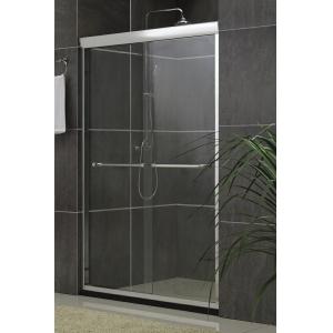 Inline Sliding Double Bath Shower Screen Aluminum Alloy Frameless Nano Tempered Glass