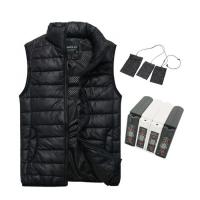 China 7.4V Battery smart electric heated vest Polyester fiber Patchwork Pattern on sale