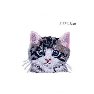 Hot fix patch Cat embroidery patch cut patch for children