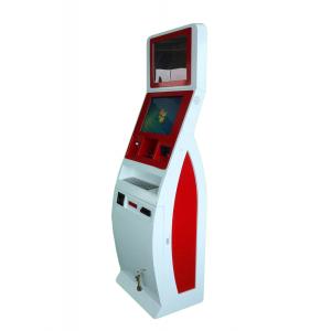 Floor Standing Dual Display Self Service Check In Kiosk For Airport / Hotel Checkin