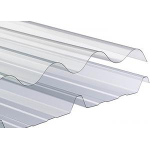 Folha ondulada transparente anticorrosiva, telhas de telhado plásticas claras Heatproof
