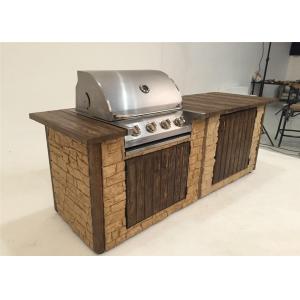 Factory price kitchen bbq  built in wall insert  4 burners gas bbq grill with slow burning