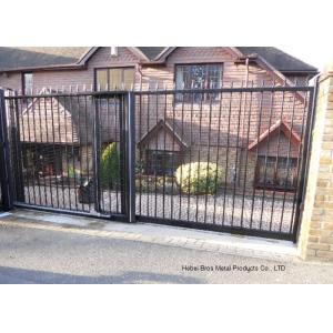 China Home Garden Automatic Driveway Gates Pedestrian Swing Gate with Steel Fence Design supplier