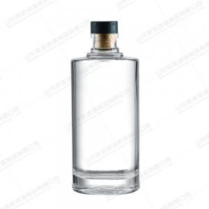China Bottle Color Customied 375ml Clear Matte Black Rum Whisky Spirit Vodka Glass Bottle supplier