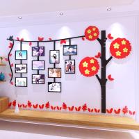 3D acrylic Leaves photo frame wall stickers children living room TV background wall sticker sofa wall decorative sticker