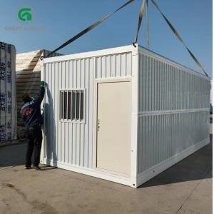 China Corrugated Wall Prefab Folding Container House Thermal Insulation Rock Wool Site Dormitory supplier