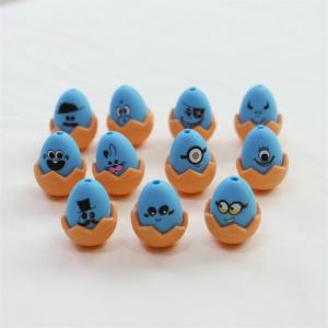 Custom Easter Focals Silicone All Beads Non - Toxic Silicone Printed Easter Eggs Bead For Keychain Making