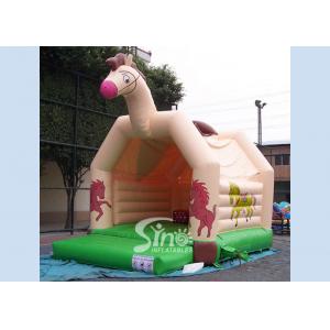 China Hot sale outdoor kids horse inflatable bouncy castle made of top 0.55mm pvc tarpaulin from Sino inflatables supplier