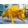 China Casting Life Size Painted Bull Outdoor Fiberglass Sculpture Public Decoration wholesale