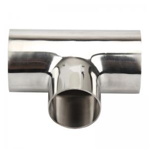 ASME BPE Standard Safety Sanitary Butt Weld Fittings Straight Equal Tee Fitting 1/4" ~ 6"