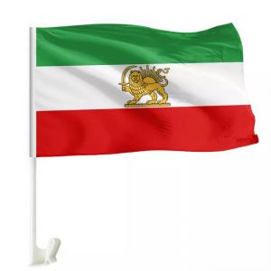 China Custom Iranian Car Window Flag Pantone color Polyester Iran Lion Flag supplier
