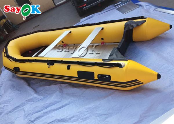 Fire Resistant 4 Man PVC Inflatable Boats Outdoor Fishing Paddle Boats