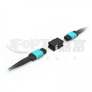 10 Gigabit MPO Trunk Cable 8/12 Cores Multimode Low Loss OM3/OM4 Type B Polarity