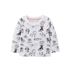 China Cartoon Beige Spring Children'S Clothing Boys Bottoming White Long Sleeve Shirt supplier
