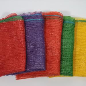Recyclable PE Knitted Firewood Mesh Bag for Oranges Hot Stamping Leno PP Onion Sacks