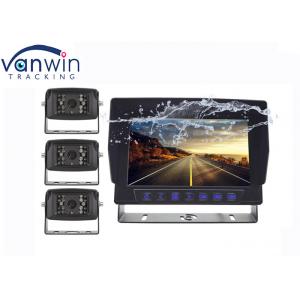 7'' Waterproof IP69 AHD Vehicle Mounted Display Monitors With 3 Channel Video Inputs