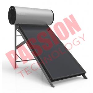 China Silver Fluorocarbon Type Flat Plate Solar Water Heater 150 Liter Black Chrome supplier