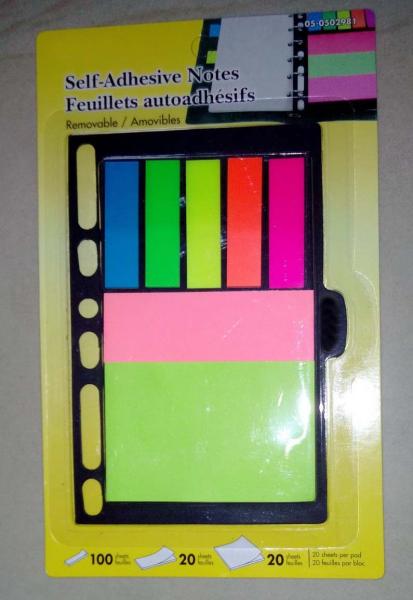 self-adhesive notes